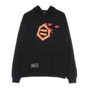 Svart Blader Logo Hoodie Stilig