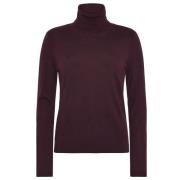 Merino Ull Turtle Neck Sweater Bordeaux