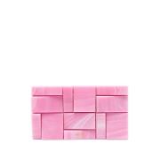 Fuchsia Rosa Foldover Clutch Veske