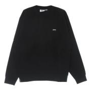 Svart Crew Neck Sweatshirt Spesial Fleece