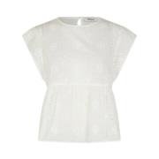 Hvit Broderie Anglaise Hollyn Top