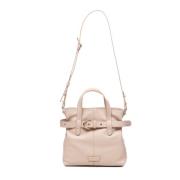 Rosa Bucket Bag med Dekorativt Belte