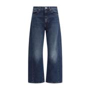 Vidbent bomull ankel jeans