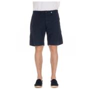 Blå Bomull Bermuda Shorts