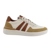 Beige Skinn Sneakers