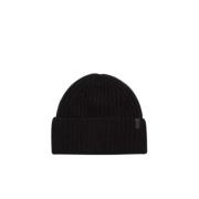 Chunky-Strikket Cashmere Beanie