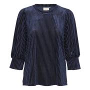 Løstsittende Polyester Bluse