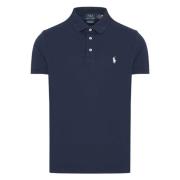 Slim Fit Bomull Mesh Polo Skjorte