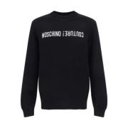 Sweatshirt med Ribbet Trim og Merke Signatur