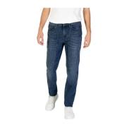 Blå Bomull Stretch Jeans