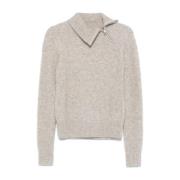 Beige Høyhalset Genser Aw24