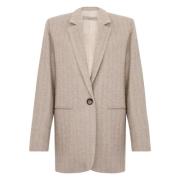 Stripete Blazer Yttertøy Grigio Aw24