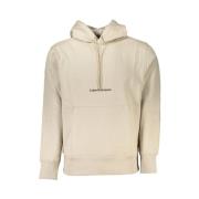 Beige Fleece-fôret Hettegenser - Tidløs Komfort