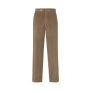 Brun Corduroy Straight Leg Bukser