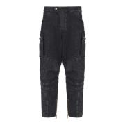 Denim cargo jeans