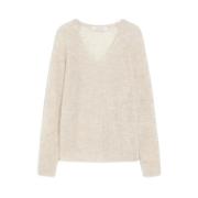 Myk Mohair Blandings V-hals Genser