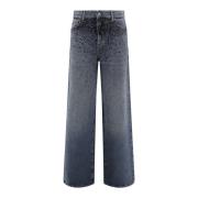 Krystallpyntet Wide Leg Denim Jeans