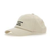 Beige Baseballcap med Slogan Logo