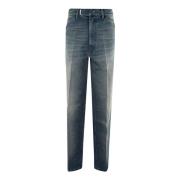 Slitte straight-leg jeans med logo