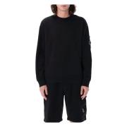 Sort Strikkevarer Fleece Linse Sweatshirt