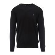 Sort Bomull Crew-neck Genser