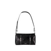 Svart skinn crossbody veske