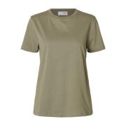 Essensiell O-Neck Tee i Vetiver