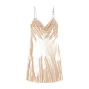 Champagne Satin Slip Kjole