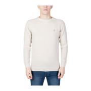 Beige Wool Blend T-Shirt Herre Jersey