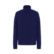 Bl Wool Turtleneck Genser for Menn