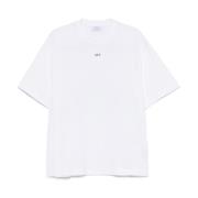 Hvit Logo Print Crew Neck T-skjorte