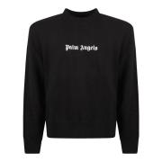 Klassisk Logo Crewneck Genser Svart