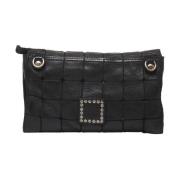 Svart Skinn Crossbody Skulderveske