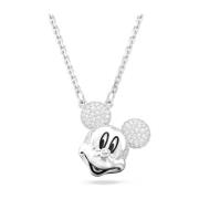 Disney Mickey Mouse Halskjede, Hvit, Rhodiumbelagt