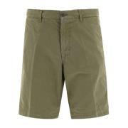 Militær Chino Bermuda Shorts Glidelås Knapp