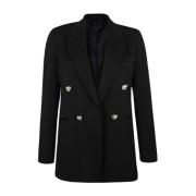 Ull Blazer Revers Krage Kvinner