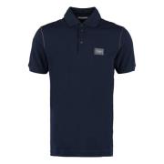 Polo Shirt med Logo Patch