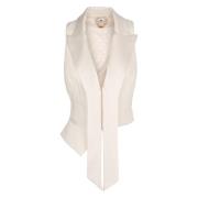 Satin Revers Enkeltspent Vest