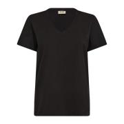 Svart V-hals Basis Tee