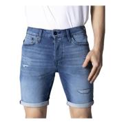 Ripped Denim Shorts for Menn