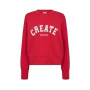 Rød Celli Sweatshirt med Hvitt Broderi