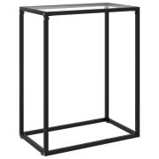 vidaXL Konsollbord gjennomsiktig 60x35x75 cm herdet glass