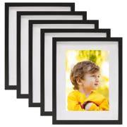 vidaXL 3D fotoboksrammer 5 stk svart 21x29,7 cm for 15x20 cm bilde