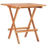 vidaXL Sammenleggbart bistrobord 60x60x65 cm heltre teak