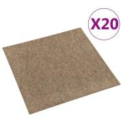 vidaXL Gulvteppefliser 20 stk 5 m² beige