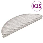 vidaXL Selvklebende trappematter sisal 15 stk 56x17x3 cm beige