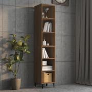 vidaXL Highboard brun eik 34,5x32,5x180 cm konstruert tre