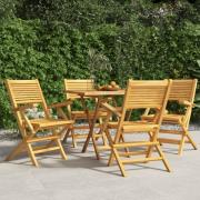 vidaXL Klappstoler 4 stk 55x62x90 cm heltre teak