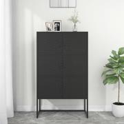 vidaXL Highboard svart 80x35x135 cm stål