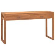 vidaXL Skrivebord med 2 skuffer 120x40x75 cm heltre teak